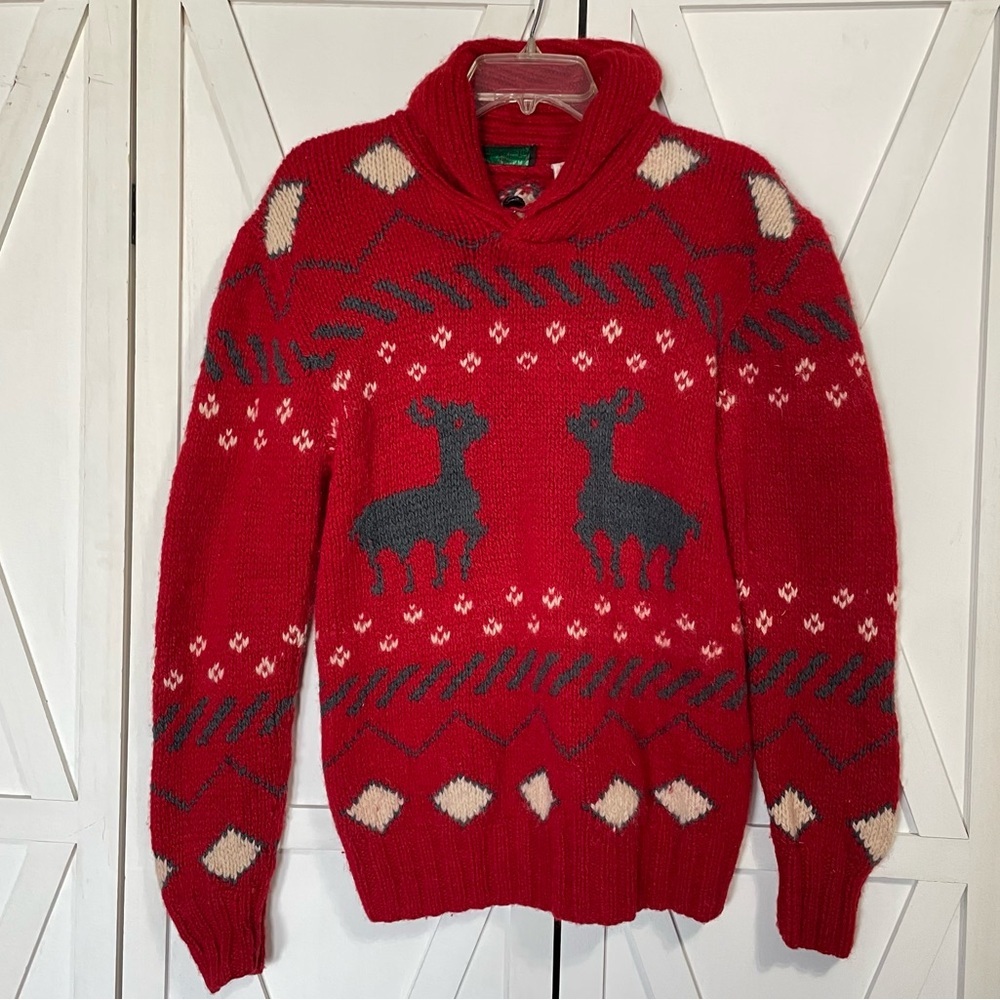 Abercrombie and Fitch Pullover Warm‎ Wool Sweater Size L/M Cabin Ski Cozy - Picture 10 of 11